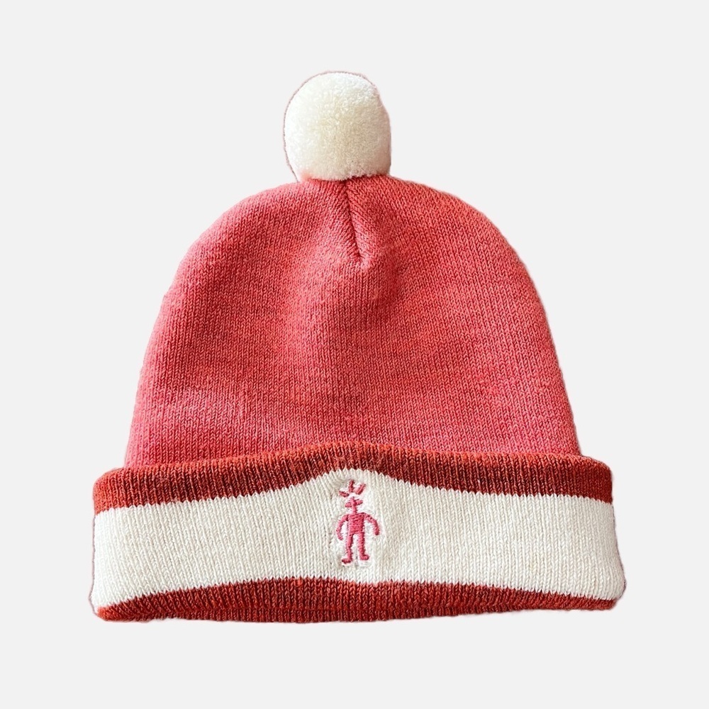 Smartwool Infant Baby Wool Blend Pom Beanie Winter Hat Coral Pink